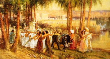 Isis を讃える行列アラビア語フレデリック・アーサー・ブリッジマン Oil Paintings